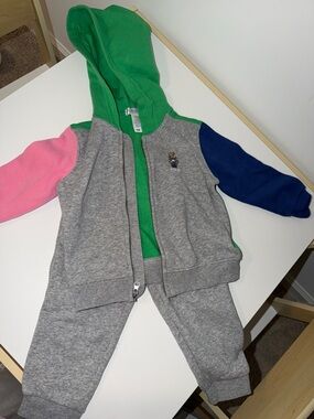 Ralph Lauren Bright Green Hooded Toddler Top